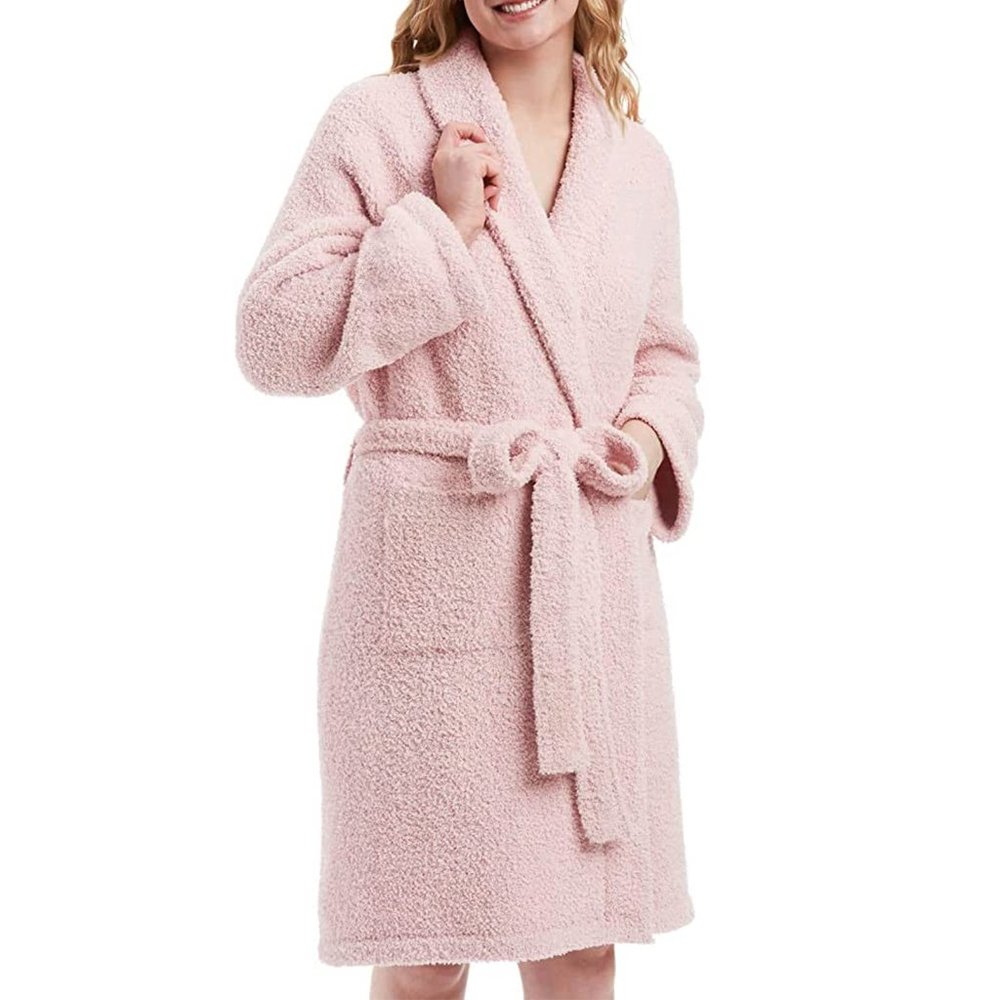 Member's Mark Luxury Premier Collection Ladies Cozy Wrap Robe; Pink S/M
